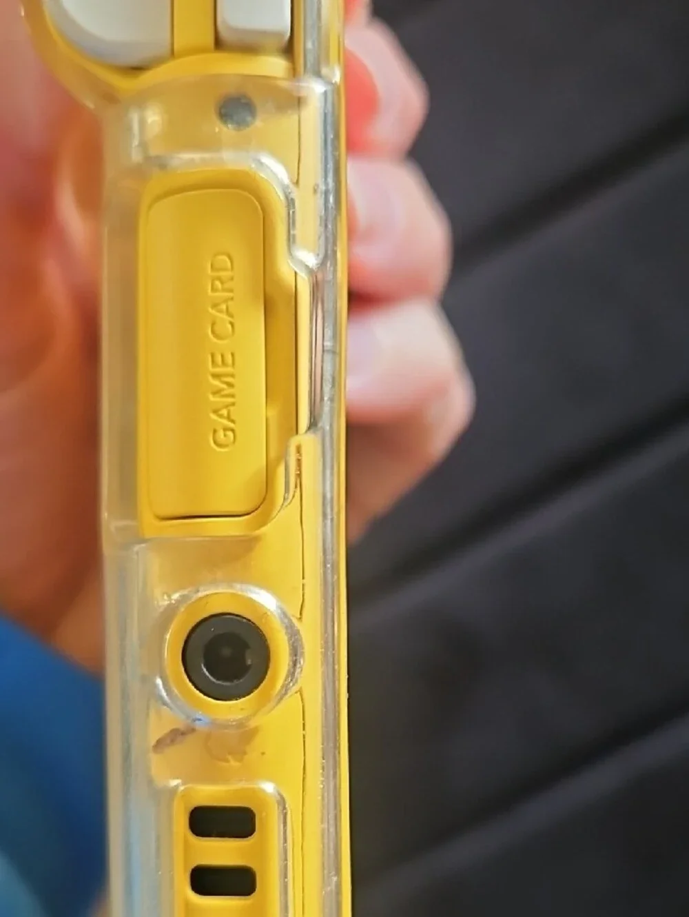 Nintendo Switch Yellow Handheld Gaming Console with Clear Case